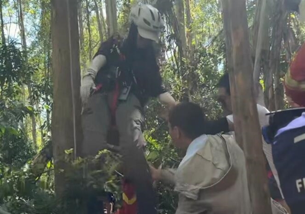 女子学滑翔伞 起飞十几秒突然坠落 大树救一命