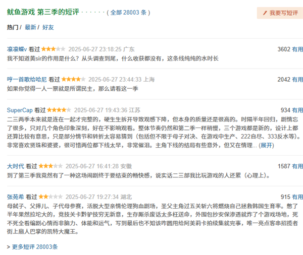 《鱿鱼游戏》第三季豆瓣仅6.4分 网友:看完想把男主角打一顿