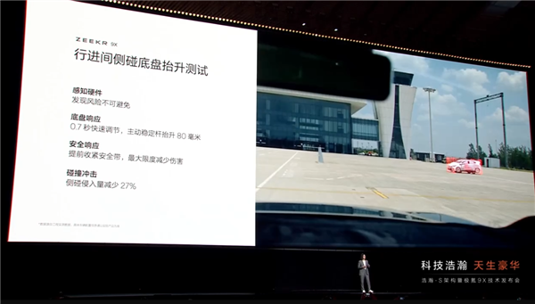 极氪9X中国首发48V主动稳定杆：过弯近乎零侧倾 侧碰主动防御