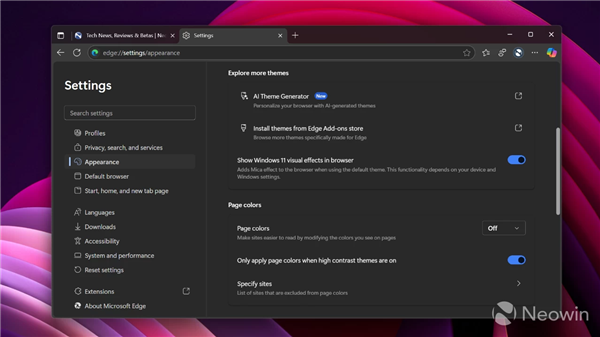 微软反复横跳!再一次恢复Edge被移除的云母Mica效果