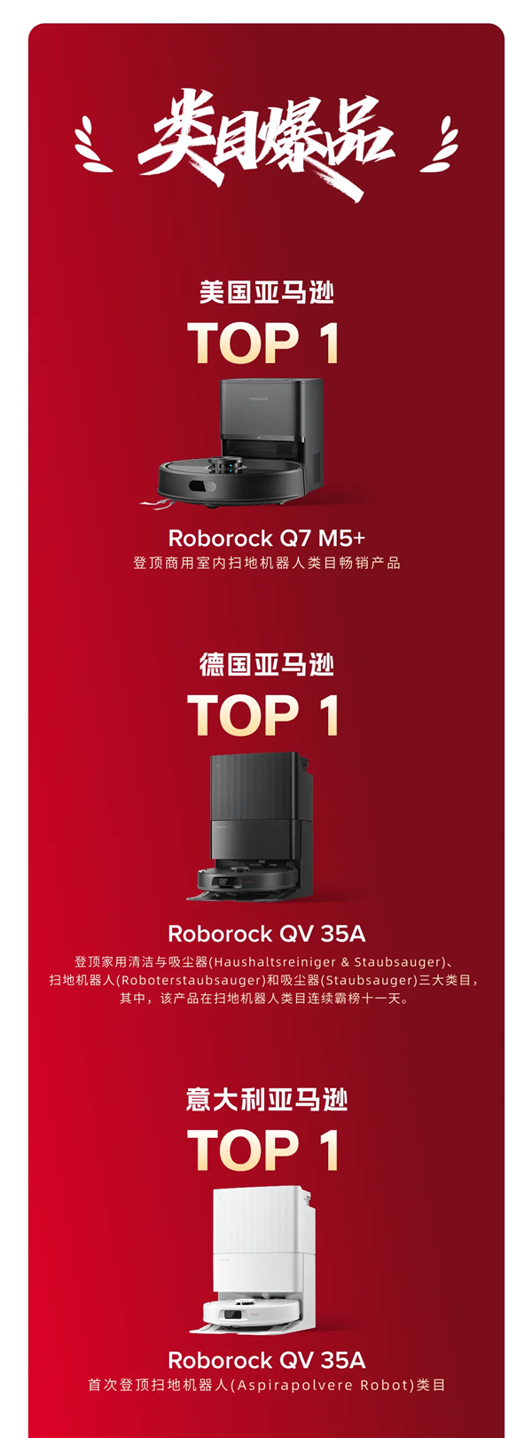 石头科技海外市场战报公布:斩获全球多项销冠