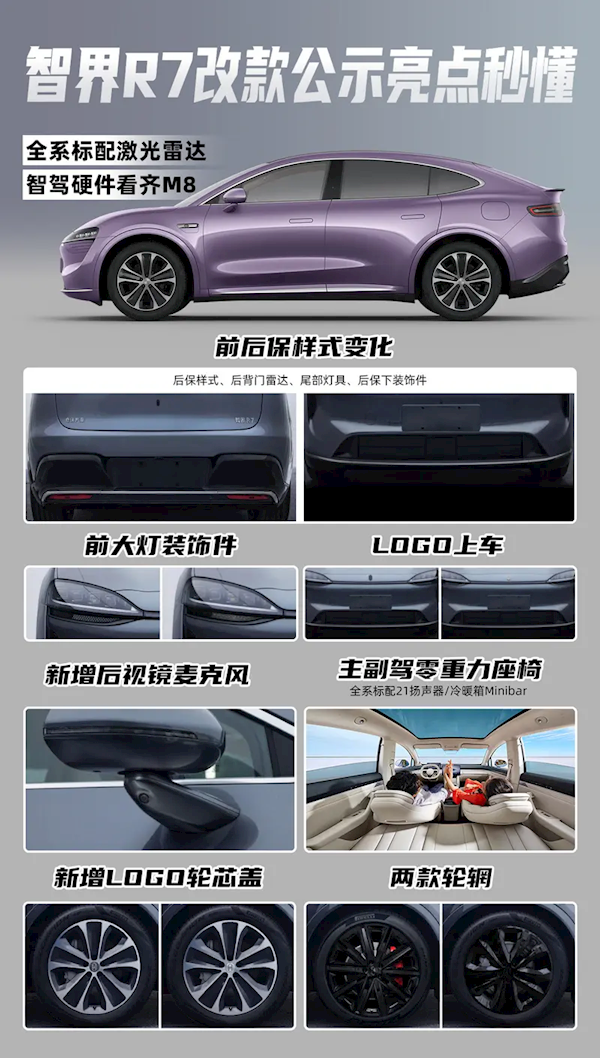 Logo上车 新款智界R7申报图公布:备受吐槽的一个设计终于改了