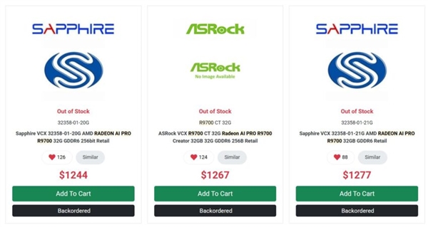 RDNA4首款专业显卡!AMD 32GB大显存AI PRO R9700上架:约9000元