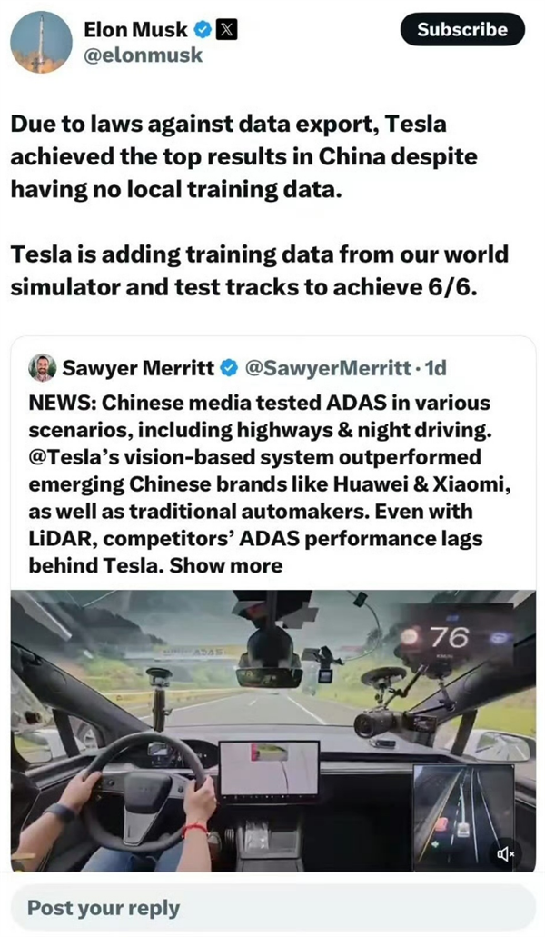 博主谈懂车帝36车辅助驾驶测试：结果太夸张 给中国汽车工业泼脏水