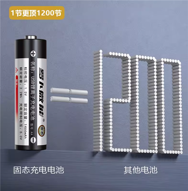 十仓收纳 罗卜微能5号固态充电电池10节128元大促