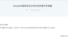 在华销量面临挑战!本田今年累计销量315152辆下滑24.2%