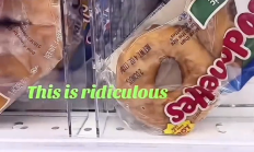 美国加州盗抢犯罪猖獗!一店主给价值2美元的面包上锁